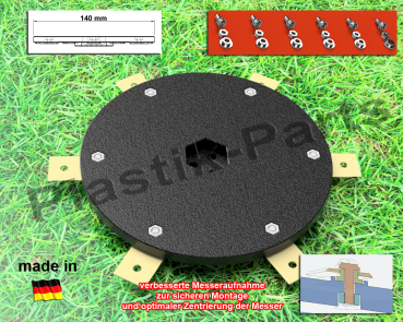 Messerscheibe 6 Klingen Messerteller für Bosch Indego XS S M 300 350 400 500 700